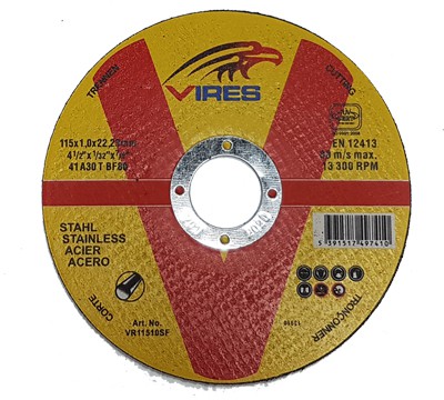 Vires S/S Cutting Disc 115mm x 1.0mm