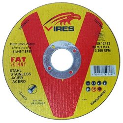 153743368155db1f4184c739a65dad22443e11a557.jpg Vires S/S Cutting Disc 115mm x 1.6mm