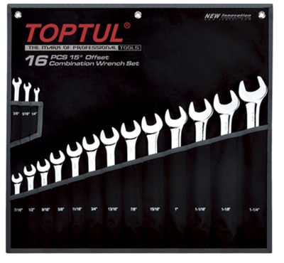 Standard Comb. Spanner Set 1/4"-1.25" 16Pc
