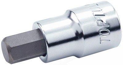 1/2"Dr Hex bit socket satin x 6mm