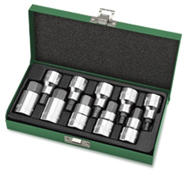 9pce 1/2"dr Hex bit socket set 4-19mm