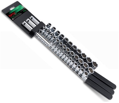 37PCS 1/4,3/8 & 1/2""DR. 6PT Socket Rail Set