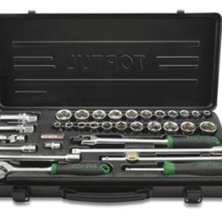 15374351462f3dd765c5f721c7a73f6bc320aea90b.jpg 3/8"Dr Socket set 33Pc (metric & sae)