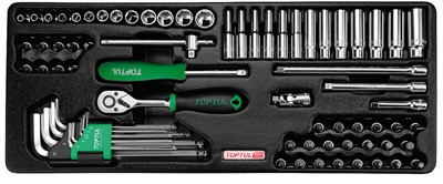 1/4"Dr Socket & Hex Key Set 72Pc