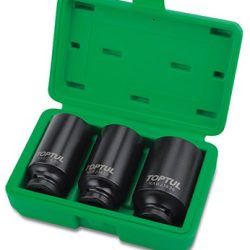 1/2"Dr Deep Impact Hub Nut Socket Set 3pc
