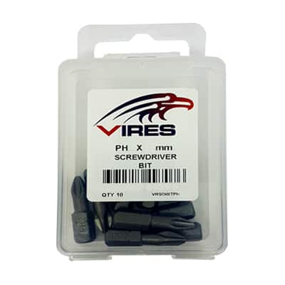 Vires PH3 25mm Screwdriver Bit Set 10pce