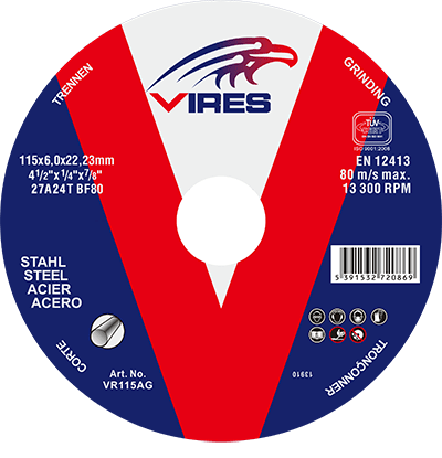 Vires Grinding Disc 115mm x 6.0mm