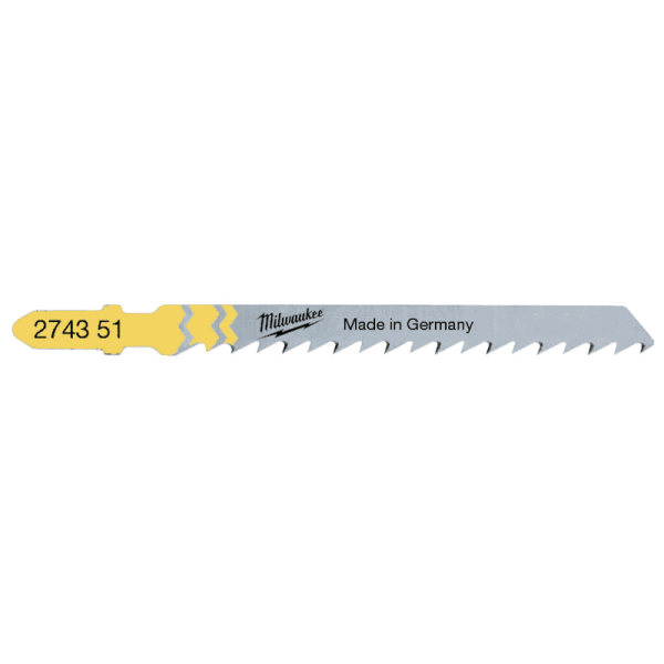 MILWAUKEE T101D 75MM X 4MM CLEAN & SPLINTER FREE JIGSAW BLADES