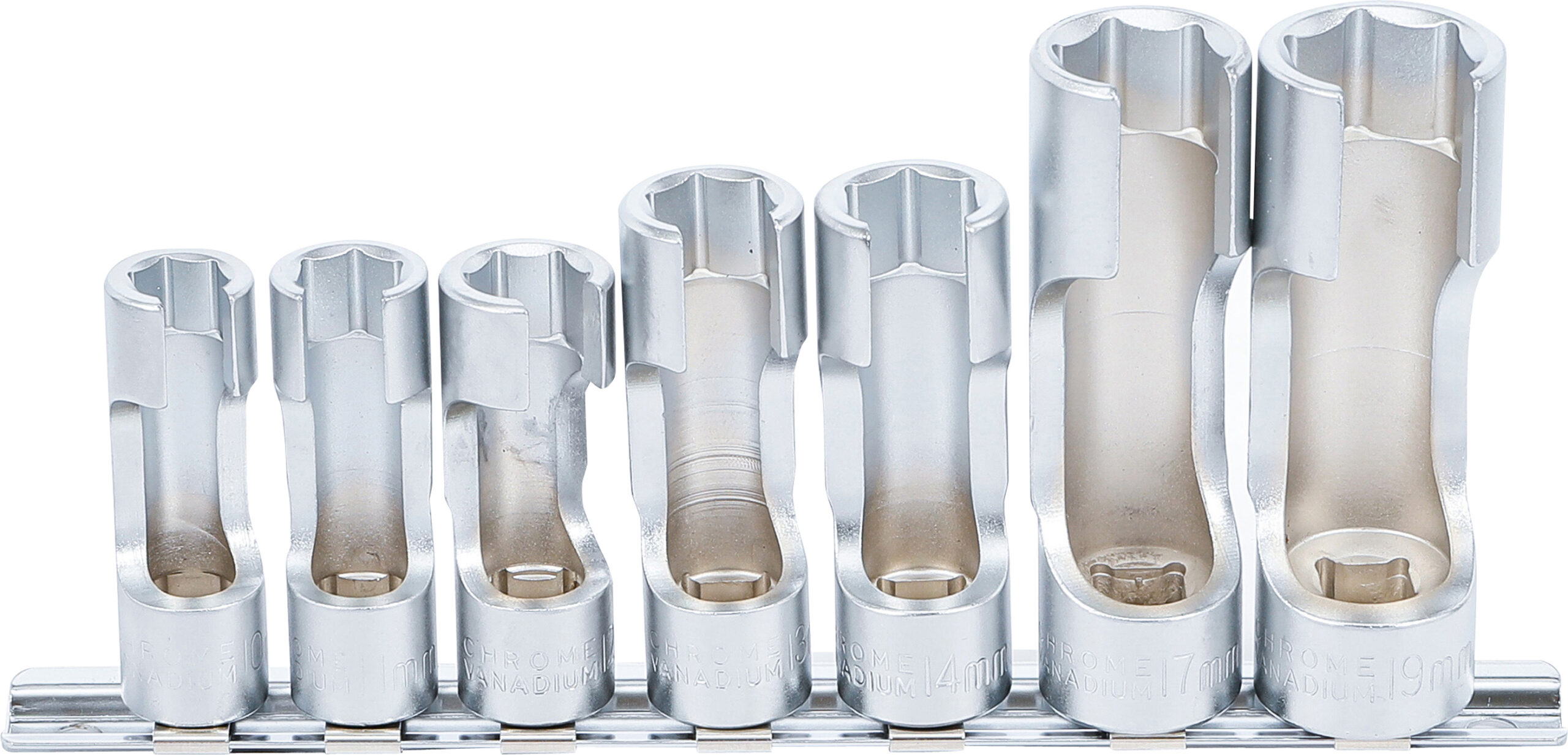 Special Socket Set, slotted | 10 mm (3/8") Drive | 10 - 19 mm | 7 pcs.