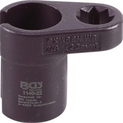 Oxygen Sensor Socket | angled | 12.5 mm (1/2") double 4-point Drive | 22 mm | 11 mm slot