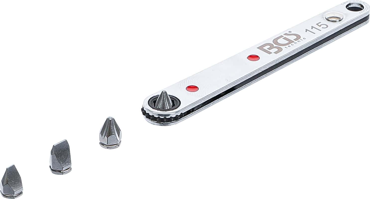 Special Bit Ratchet | extra thin | 6.3 mm (1/4") Drive | incl. 4 special bits