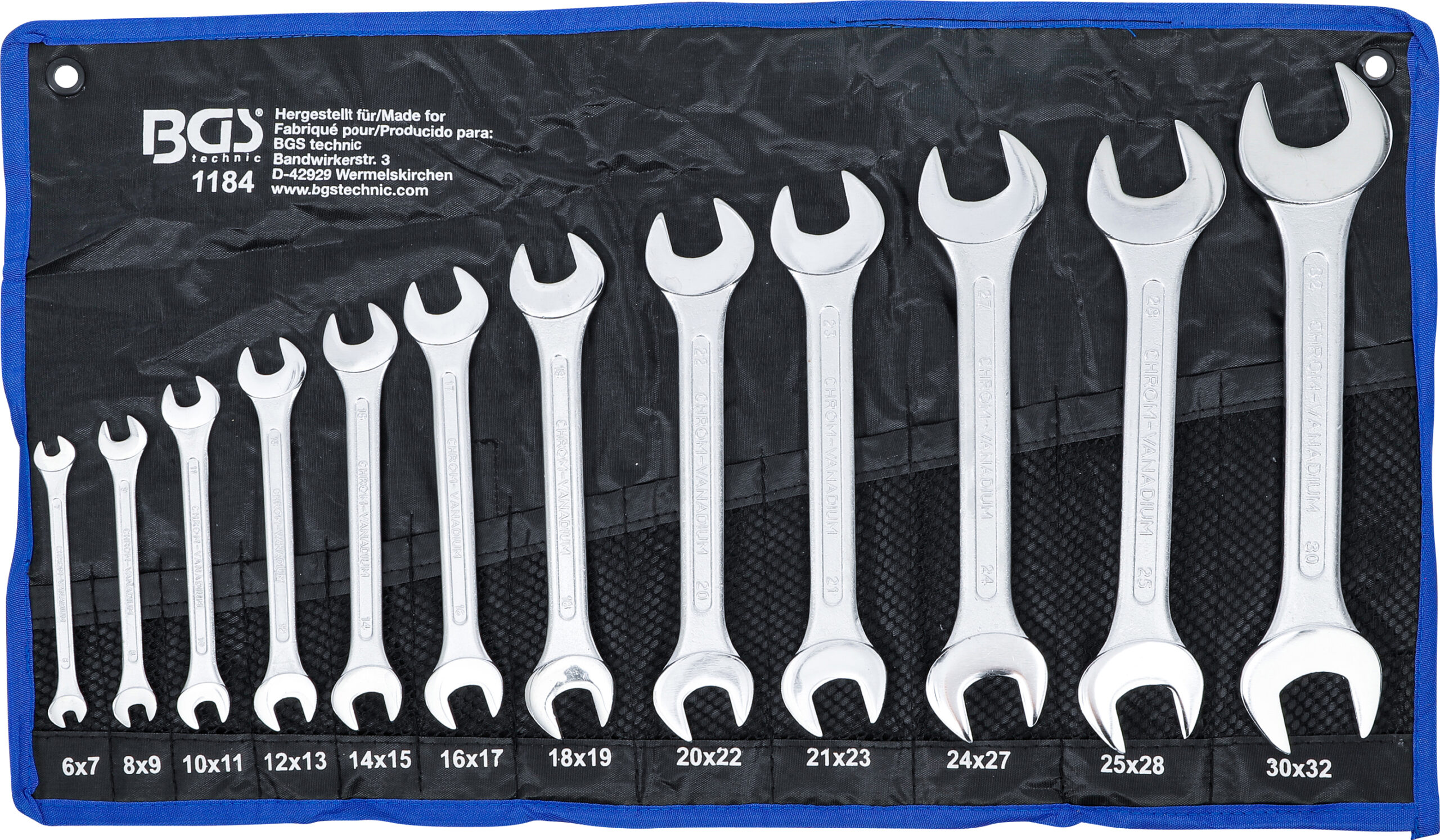 Double Open End Spanner Set | 6x7 - 30x32 mm | 12 pcs.