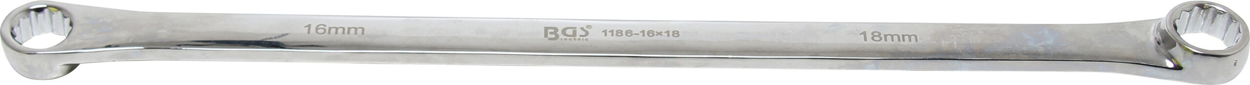Double Ring Spanner | extra long | 16 x 18 mm