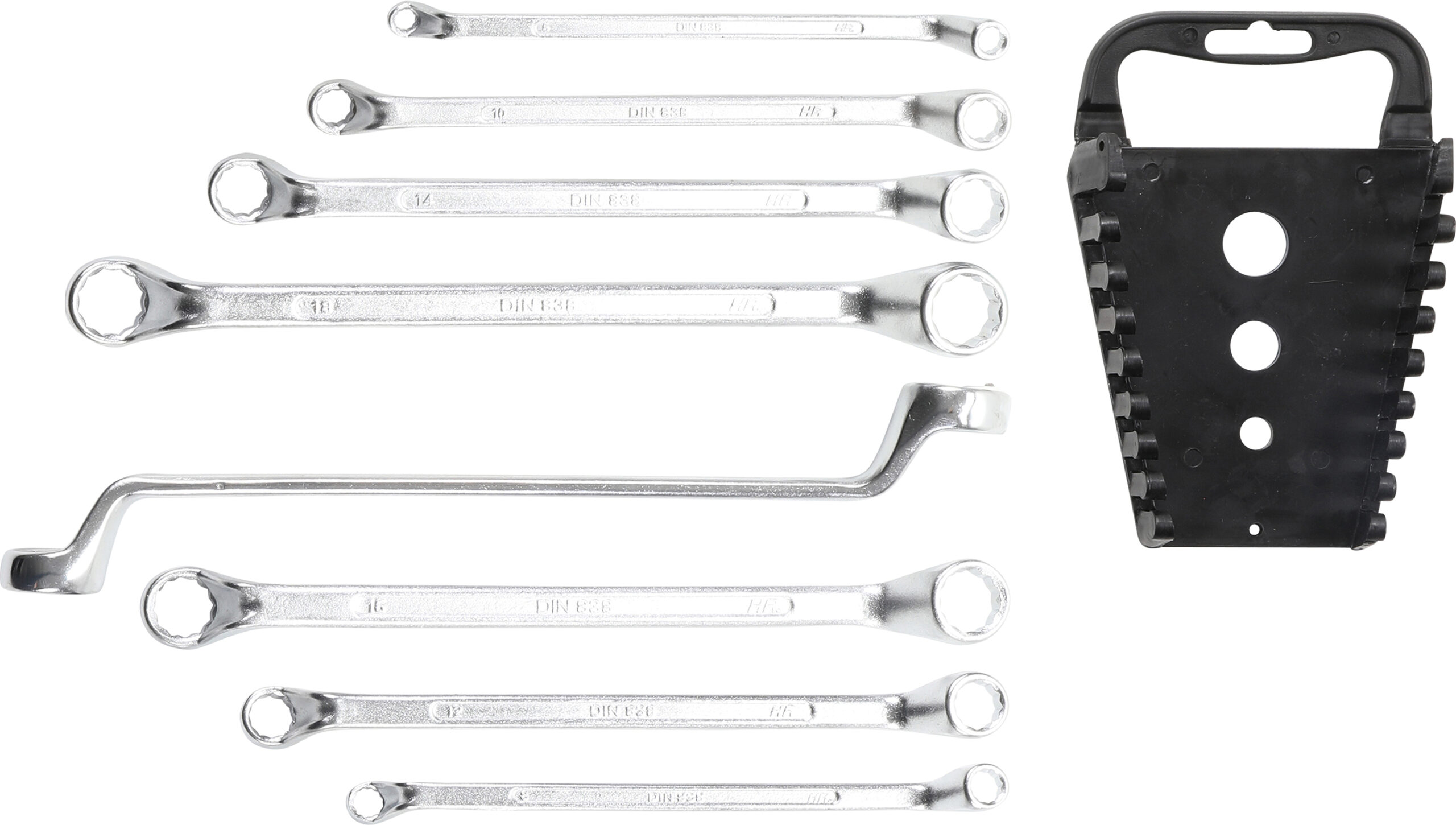 Double Ring Spanner Set | offset | 6 x 7 - 20 x 22 mm | 8 pcs.
