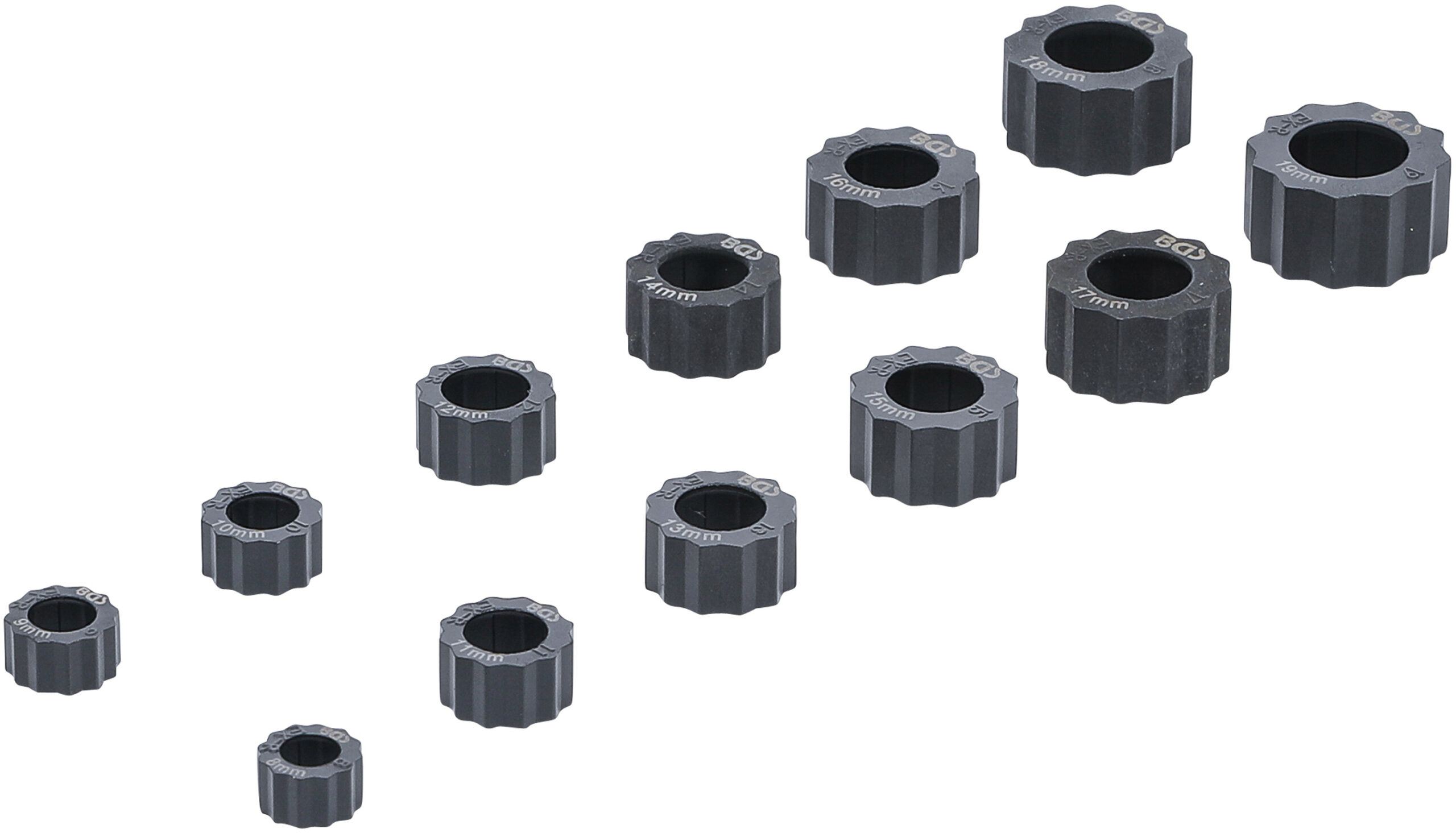 Extractor Cap Set for damaged hexagon Nuts & Bolts | 12 pcs.