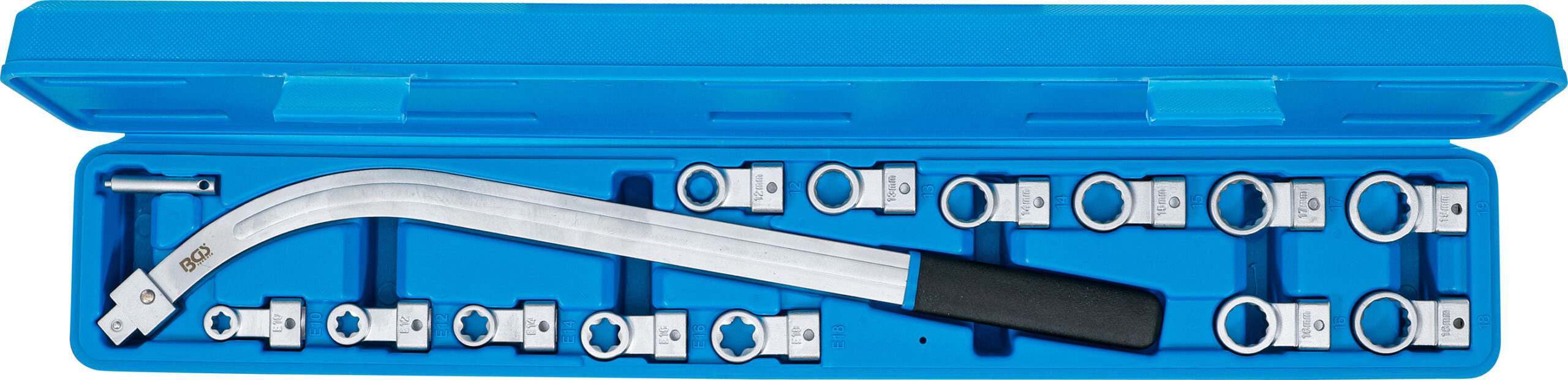 Tensioner Pulley Wrench Set | 12-point 12 - 19 mm / E-Type E10 - E18 | 15 pcs.