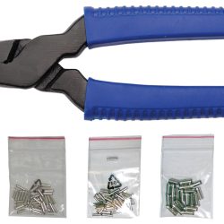 Crimping Tool for Cable End Sleeves | incl. 150 Cable Terminals | 175 mm