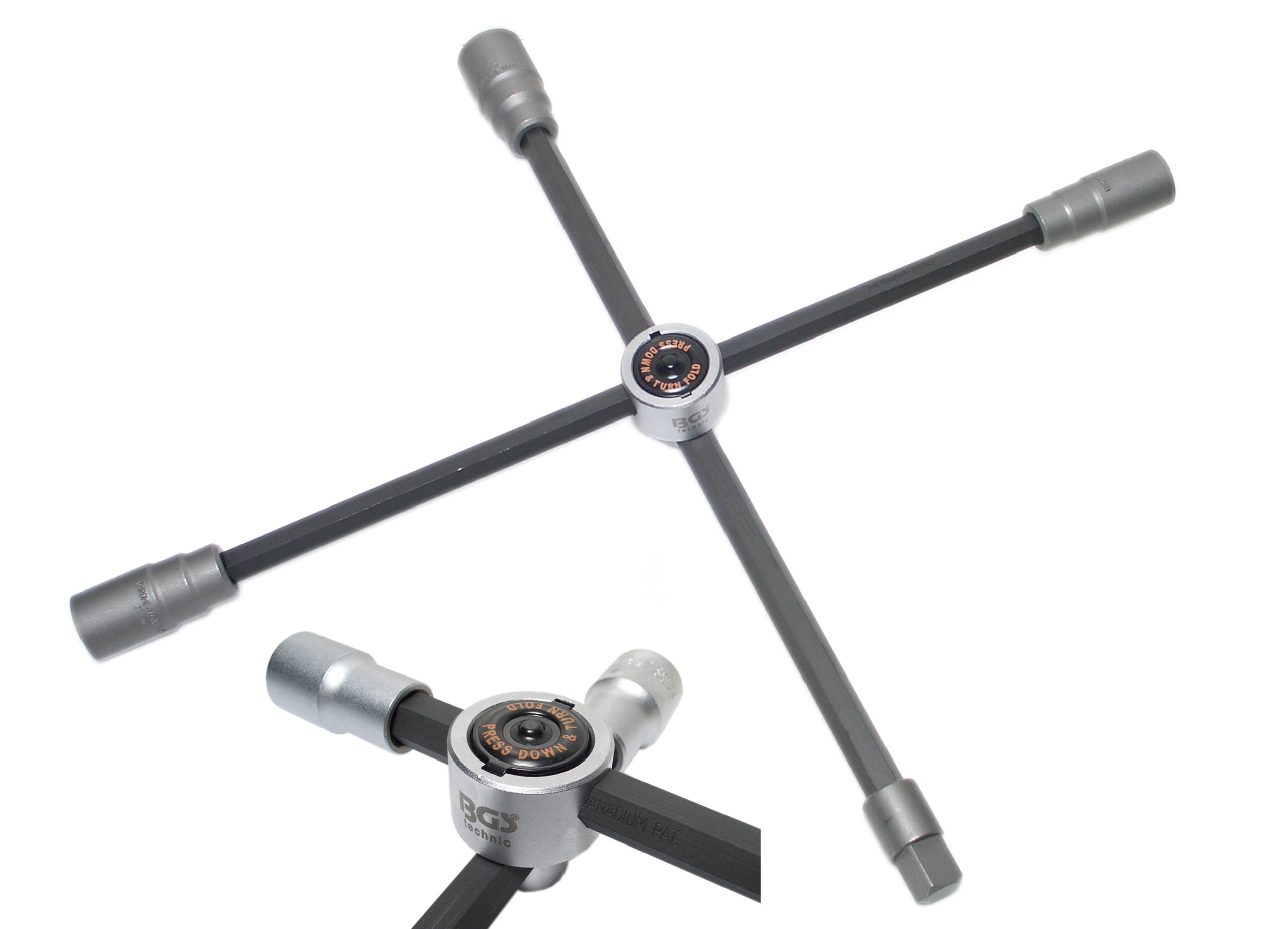 Four-Way Wheel Wrench for Trucks | 24 x 27 - 32 x 20 mm (3/4")