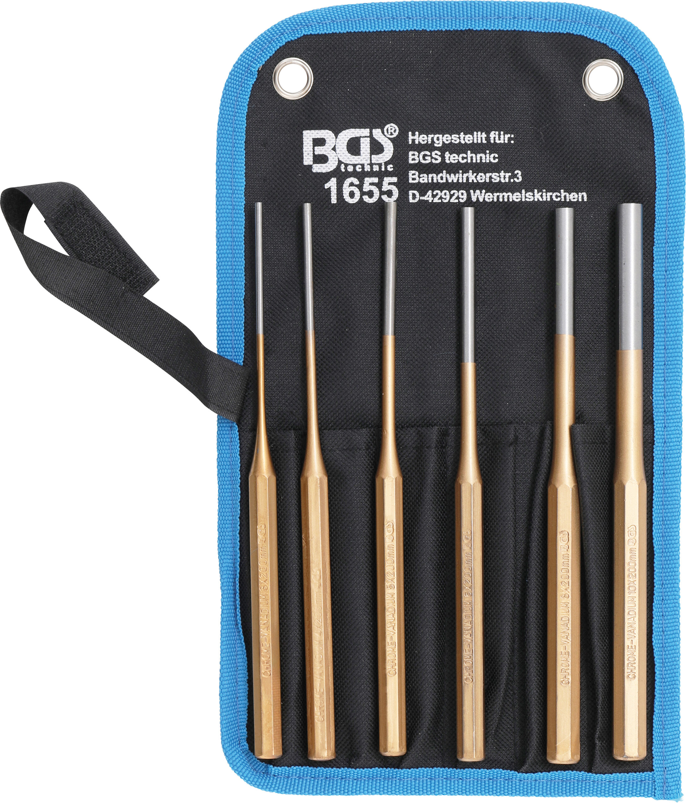 Pin Punch Set | 200 mm | 3 - 10 mm | 6 pcs.