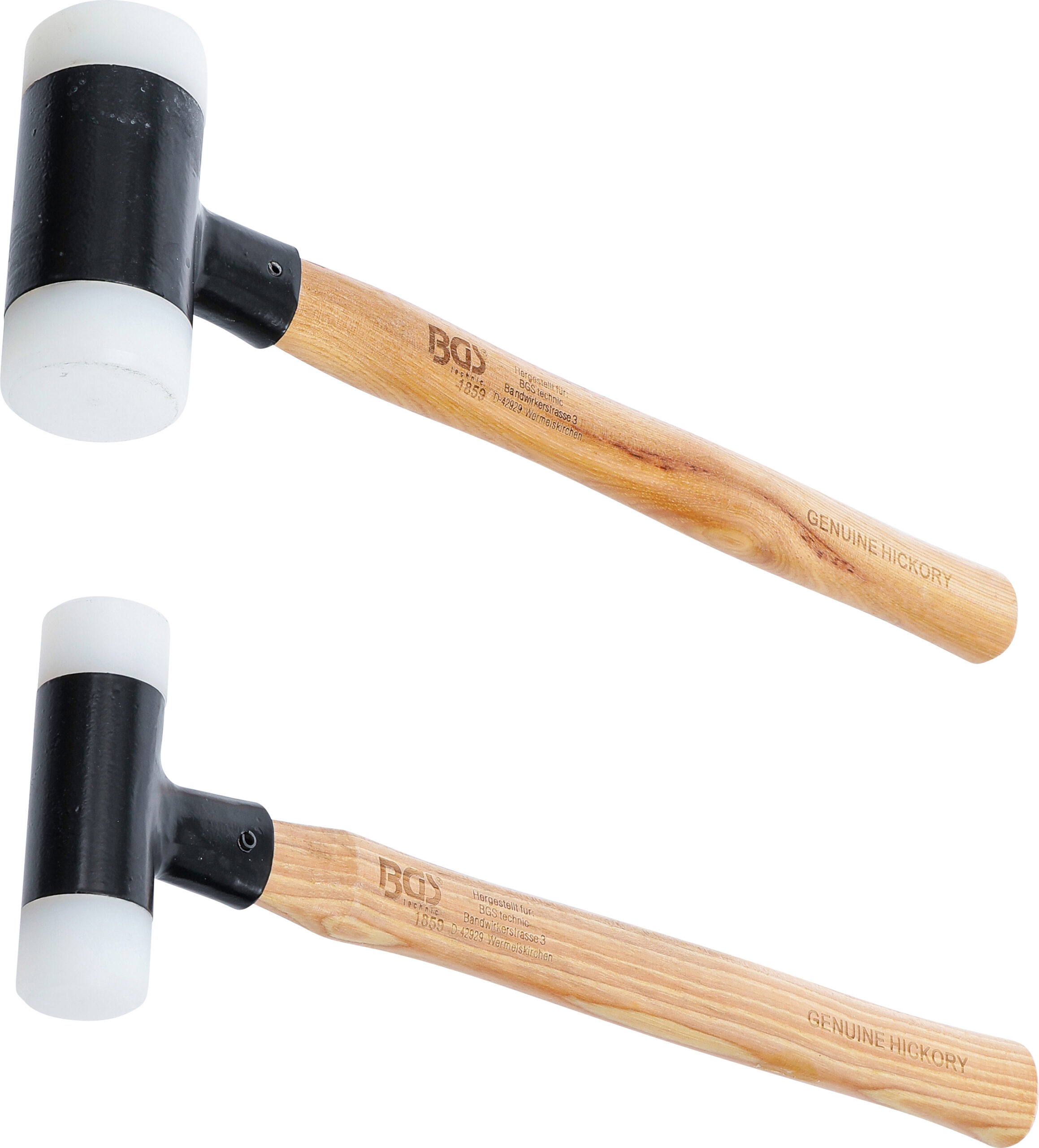 Dead Blow Hammer Set | Hickory Handle | Soft Head | Ø 30 / 45 mm | 300 / 550 g | 2 pcs.
