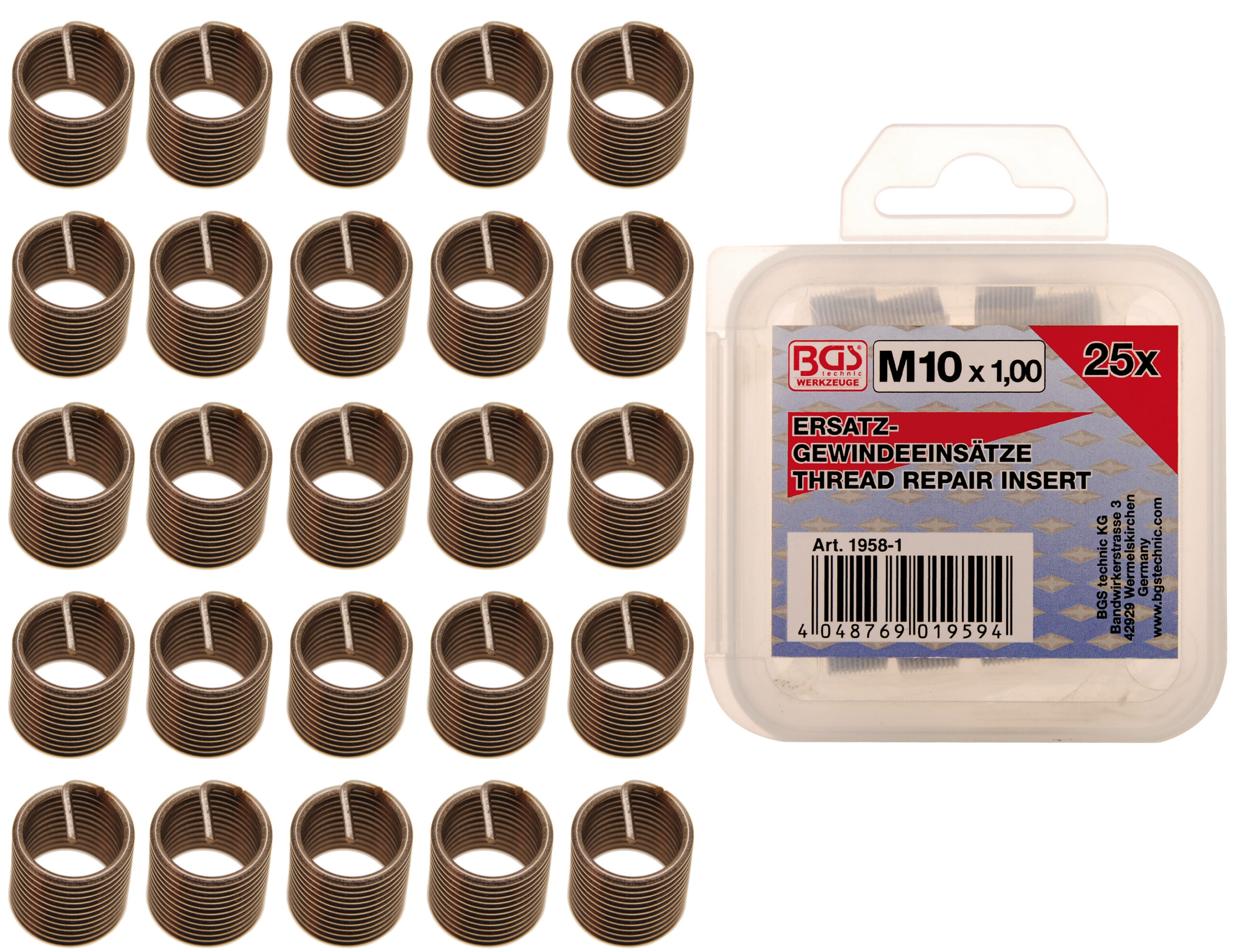 Replacement Thread Inserts | M10 x 1.0 | 25 pcs.