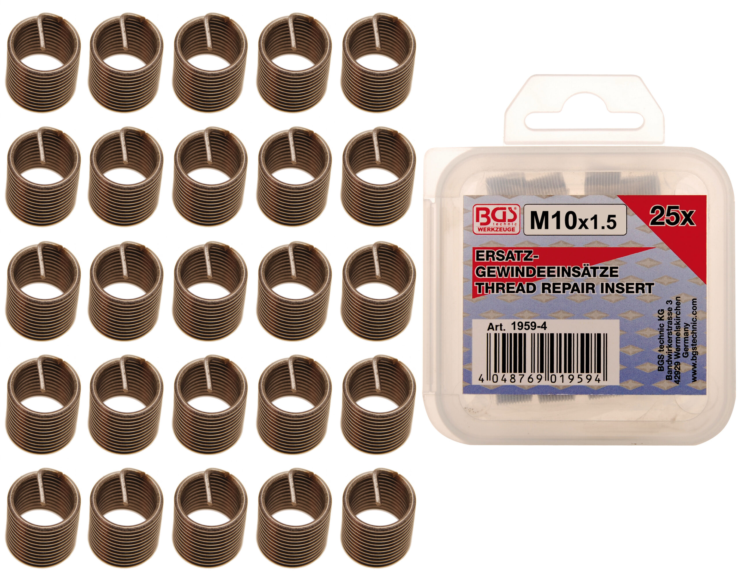 Replacement Thread Inserts | M10 x 1.5 | 25 pcs.