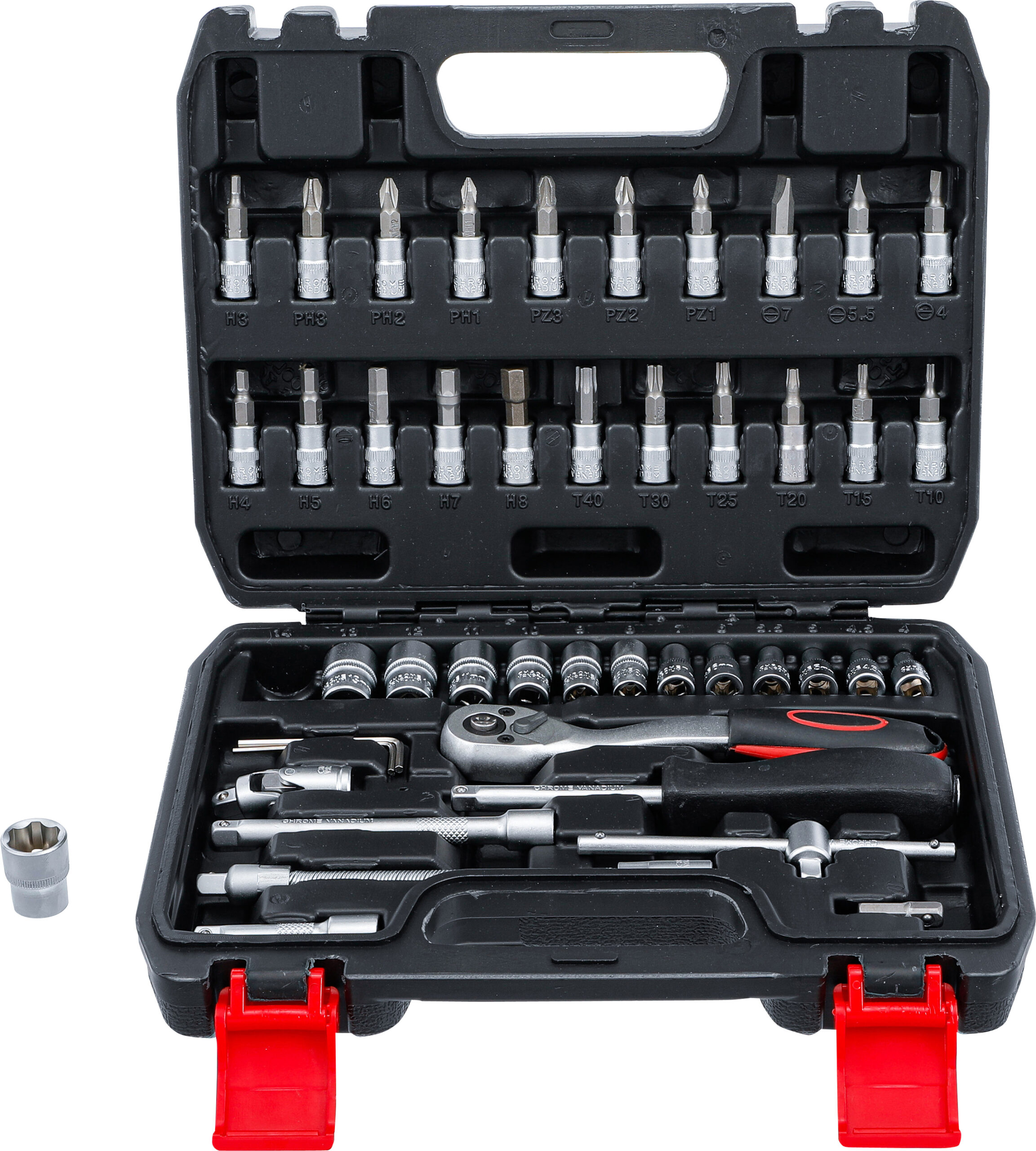 Socket Set | 6.3 mm (1/4") Drive | 46 pcs.
