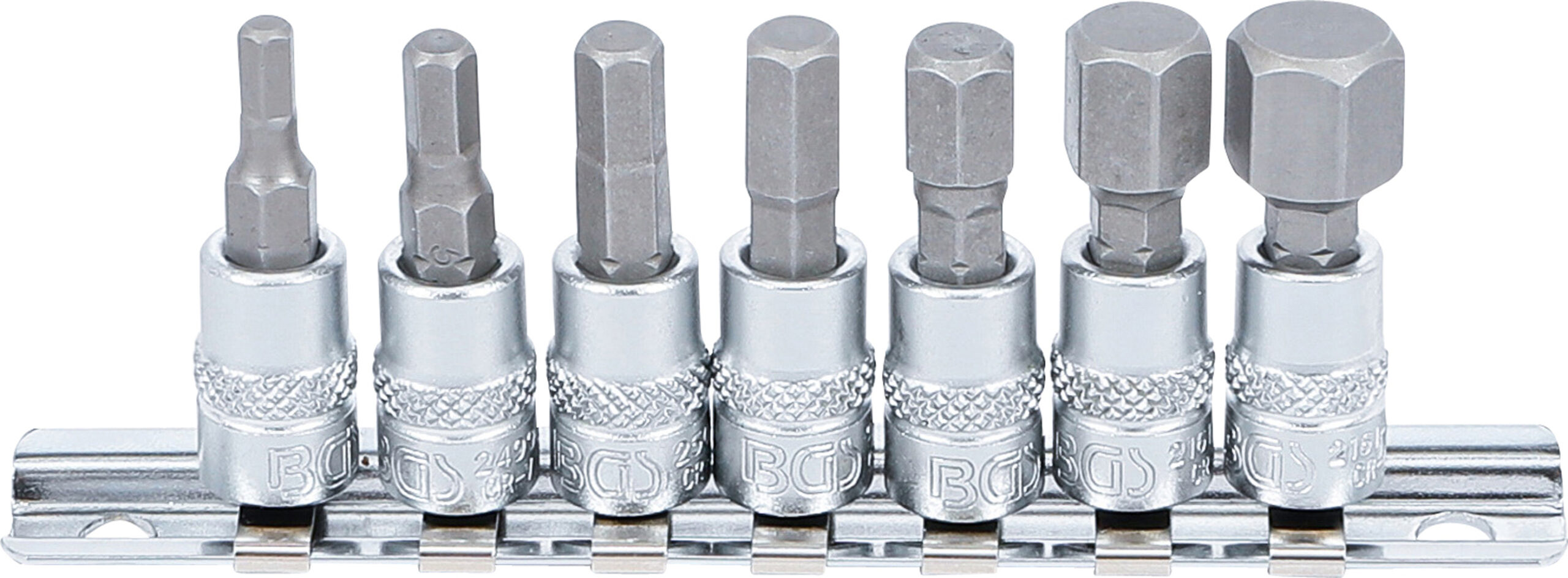 Bit Socket Set | 6.3 mm (1/4") Drive | internal Hexagon 4 - 12 mm | 7 pcs.