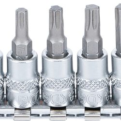 Bit Socket Set | 6.3 mm (1/4") Drive | T-Star (for Torx) T10 - T50 | 9 pcs.