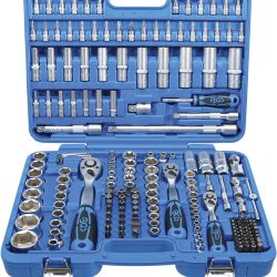 Socket Set Hexagon | 6.3 mm (1/4") / 10 mm (3/8") / 12.5 mm (1/2")| Inch Sizes | 192 pcs.