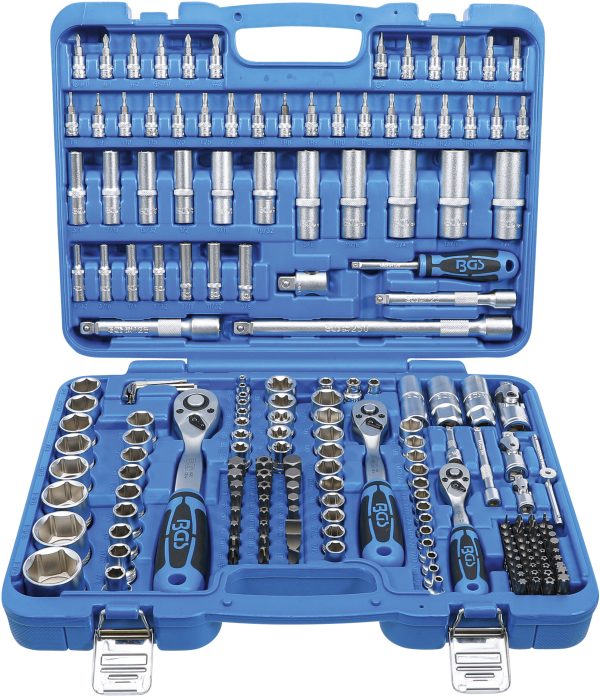 Socket Set Hexagon | 6.3 mm (1/4") / 10 mm (3/8") / 12.5 mm (1/2")| Inch Sizes | 192 pcs.