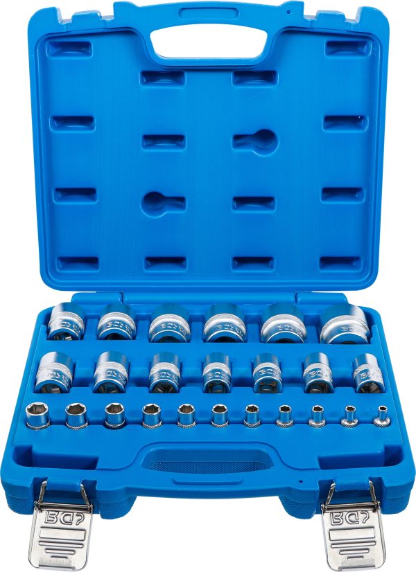 Socket Set, Hexagon | 6.3 mm (1/4") / 12.5 mm (1/2") Drive | Inch Sizes | 24 pcs.