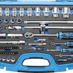 Socket Set, Hexagon | 6.3 mm (1/4") / 12.5 mm (1/2") Drive | 66 pcs.