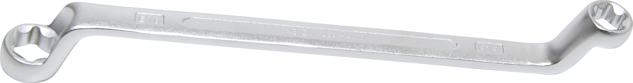 Double Ring Spanner with E-Type Ring Heads | offset | E14 x E18