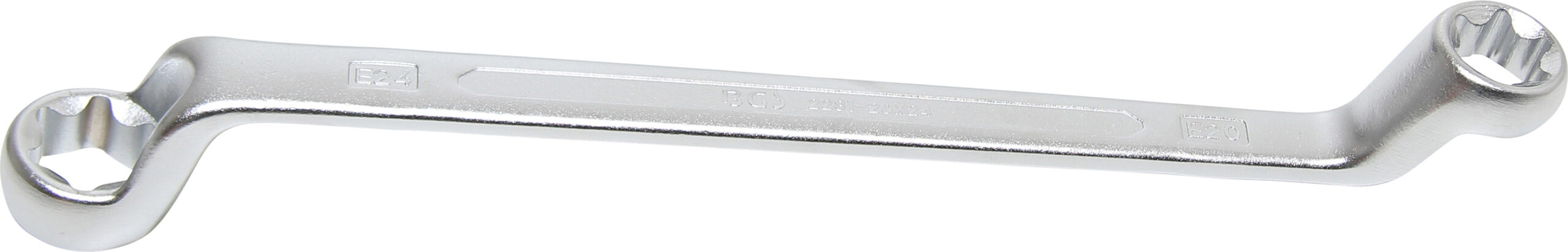 Double Ring Spanner with E-Type Ring Heads | offset | E20 x E24