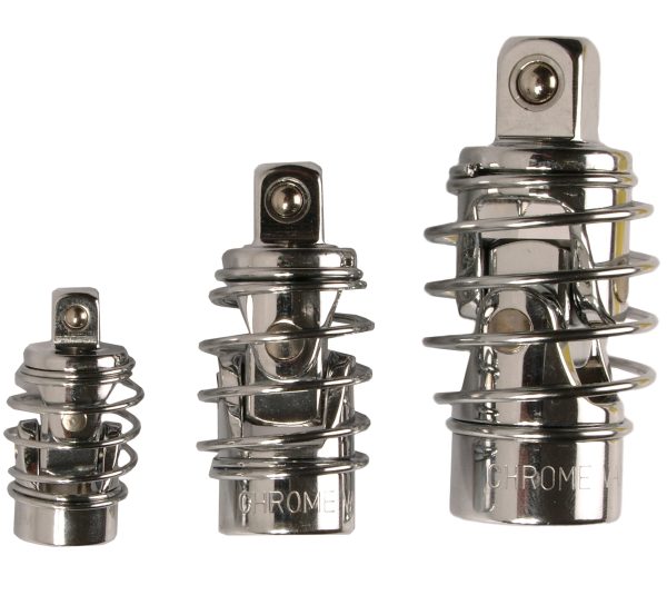 Universal Joint Set | with spring | 6.3 mm (1/4") / 10 mm (3/8") / 12.5 mm (1/2") | 3 pcs.