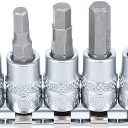 Bit Socket Set | 6.3 mm (1/4") Drive | internal Hexagon 3/32" - 3/8" | Inch Sizes | 9 pcs.