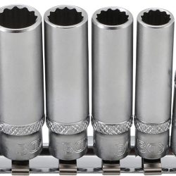 Socket Set, 12-point, deep | 6.3 mm (1/4") Drive | Inch Sizes | 12 pcs.