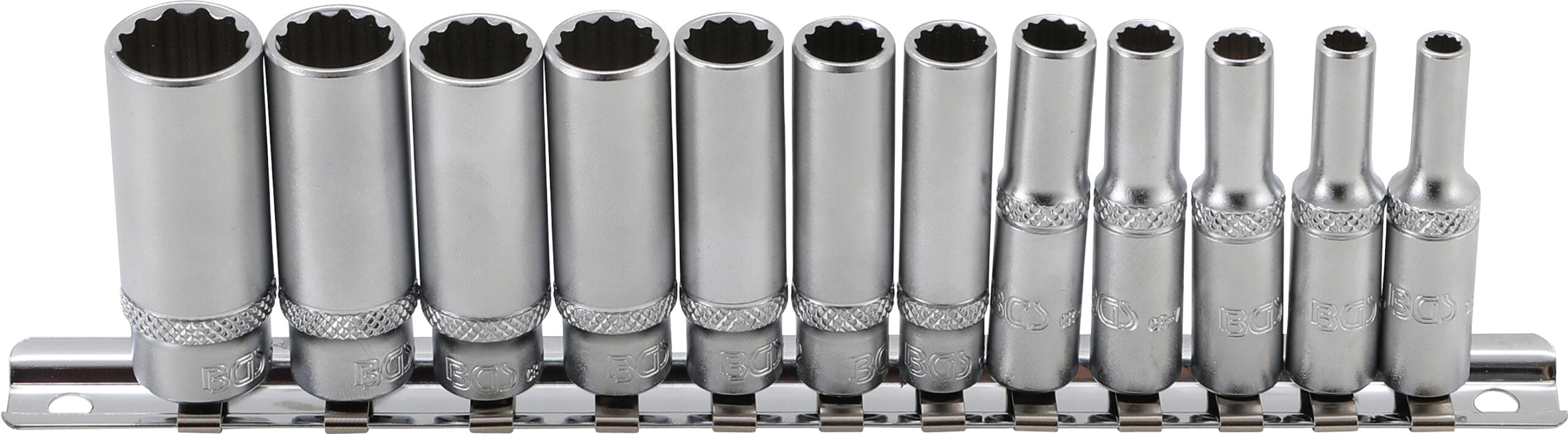 Socket Set, 12-point, deep | 6.3 mm (1/4") Drive | Inch Sizes | 12 pcs.