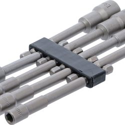 Socket Set, Hexagon | extra long | 6.3 mm (1/4") Drive | for electric drills | 6 - 13 mm | 8 pcs.