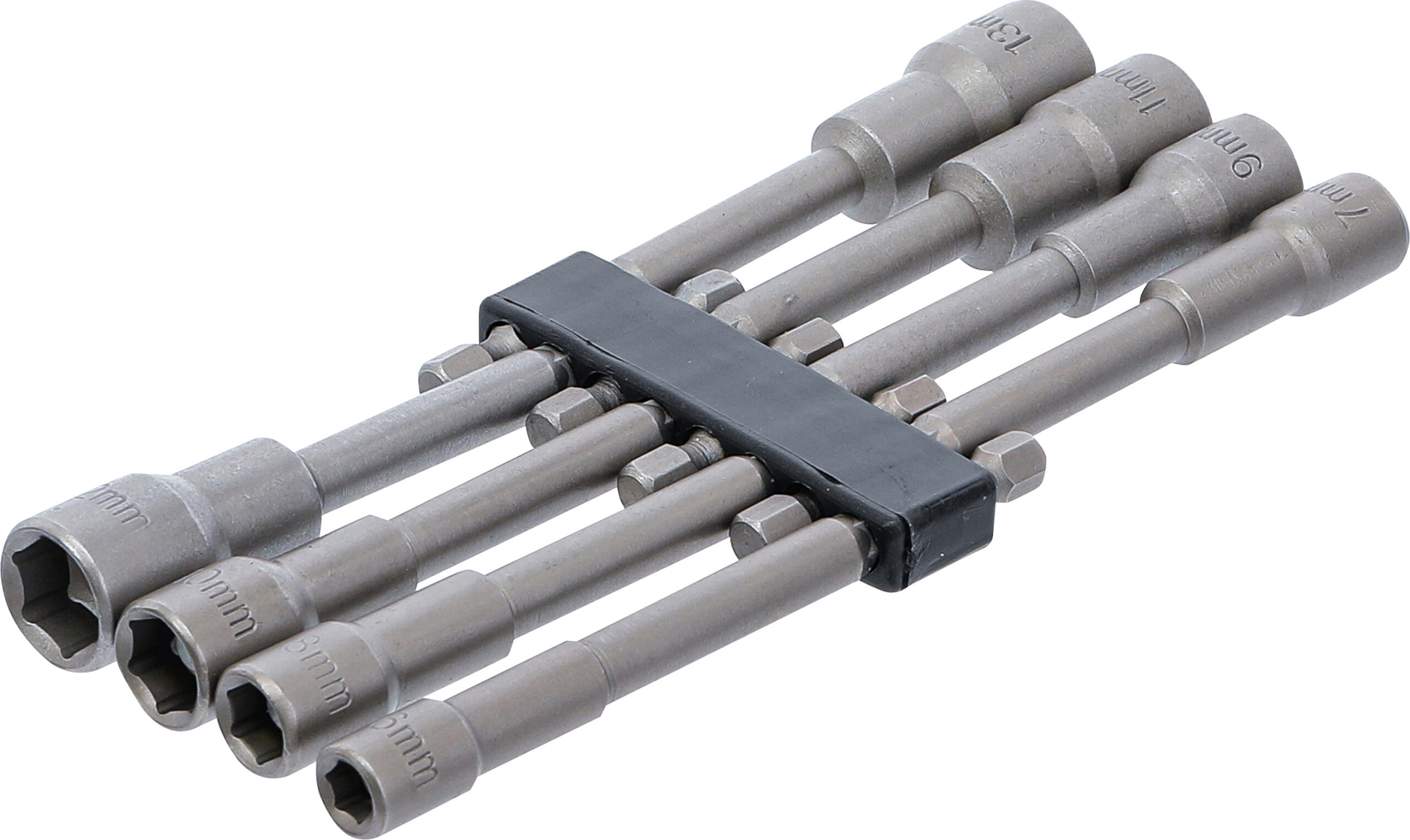 Socket Set, Hexagon | extra long | 6.3 mm (1/4") Drive | for electric drills | 6 - 13 mm | 8 pcs.
