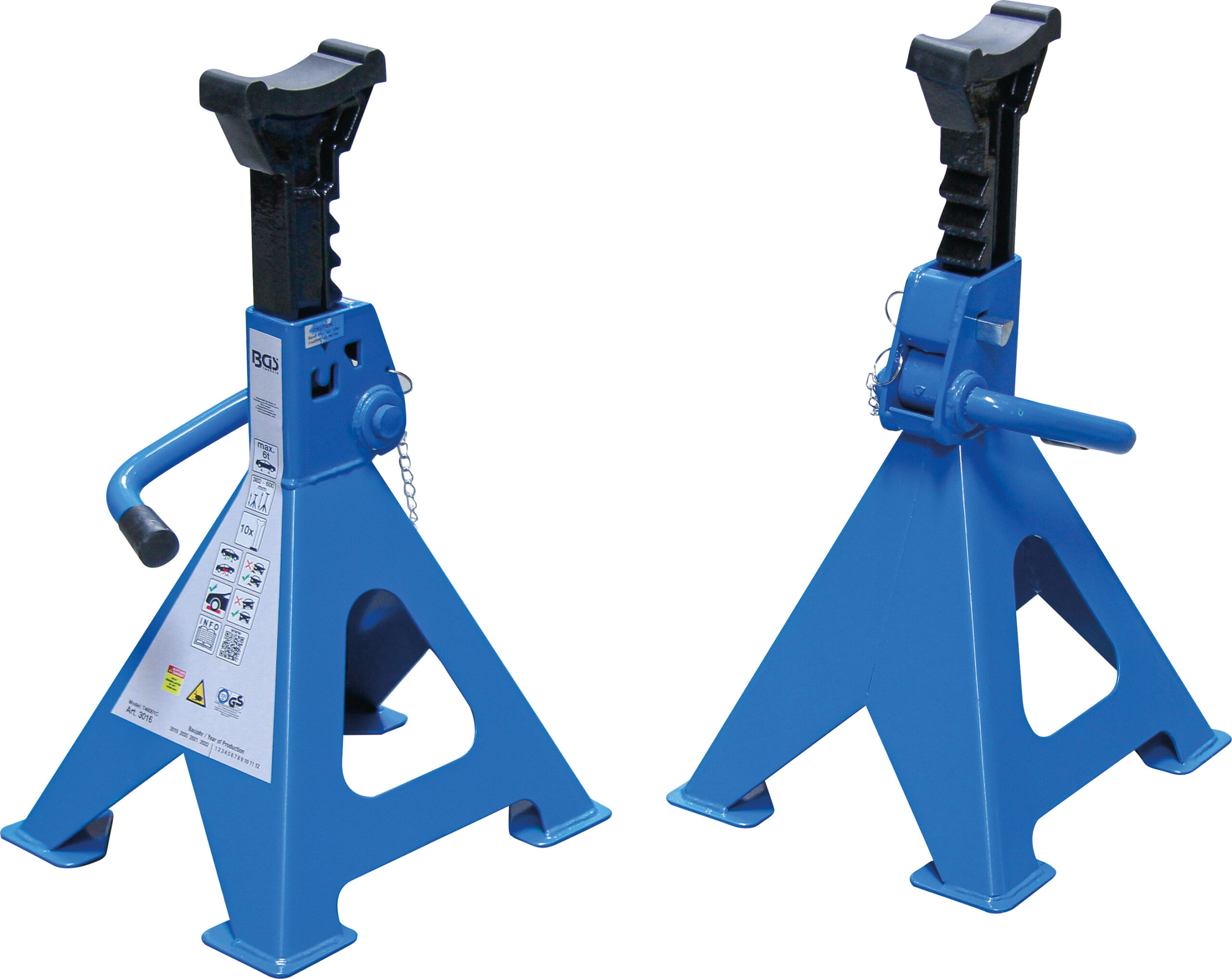 Axle Stands | load capacity 6000 kg / pair | stroke 382 - 600 mm | 1 pair