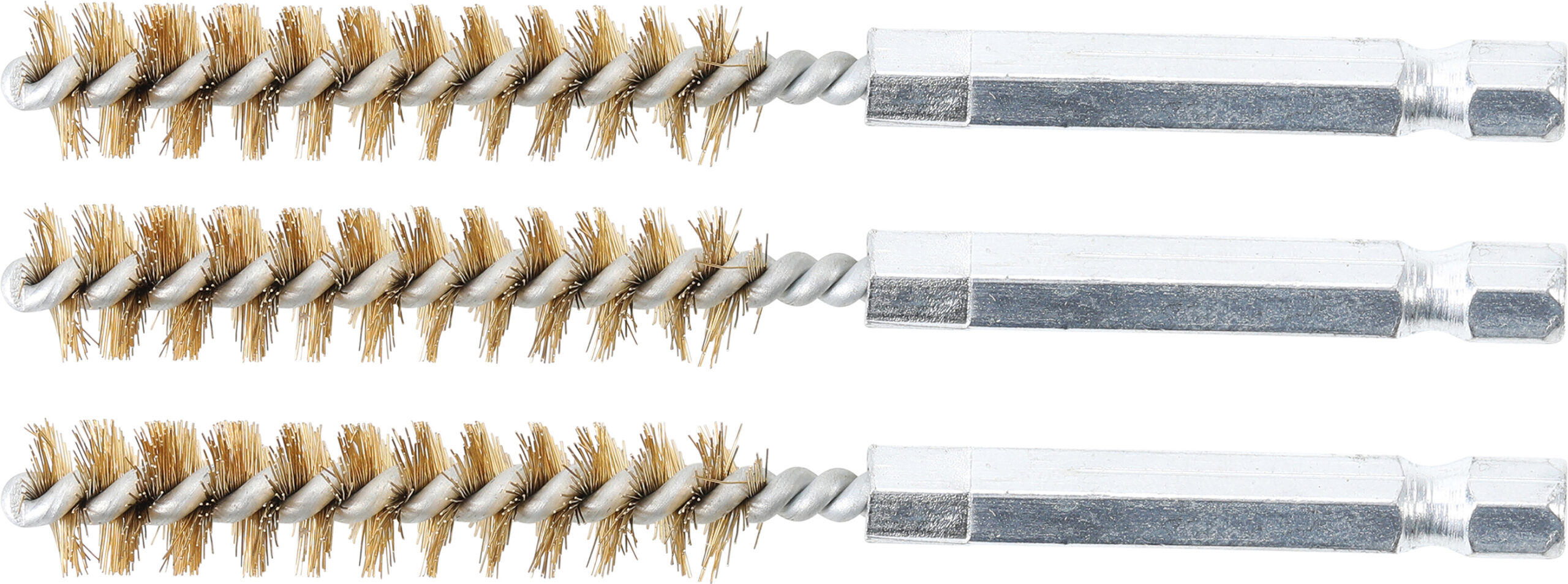 Brass Brush | 10 mm | 6.3 mm (1/4") Drive | 3 pcs.