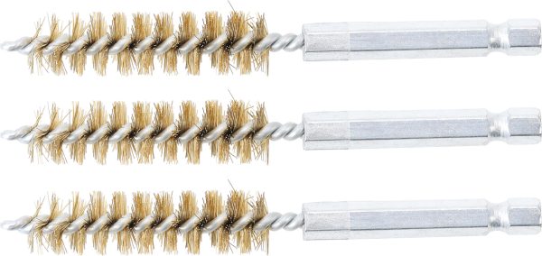 Brass Brush | 12 mm | 6.3 mm (1/4") Drive | 3 pcs.