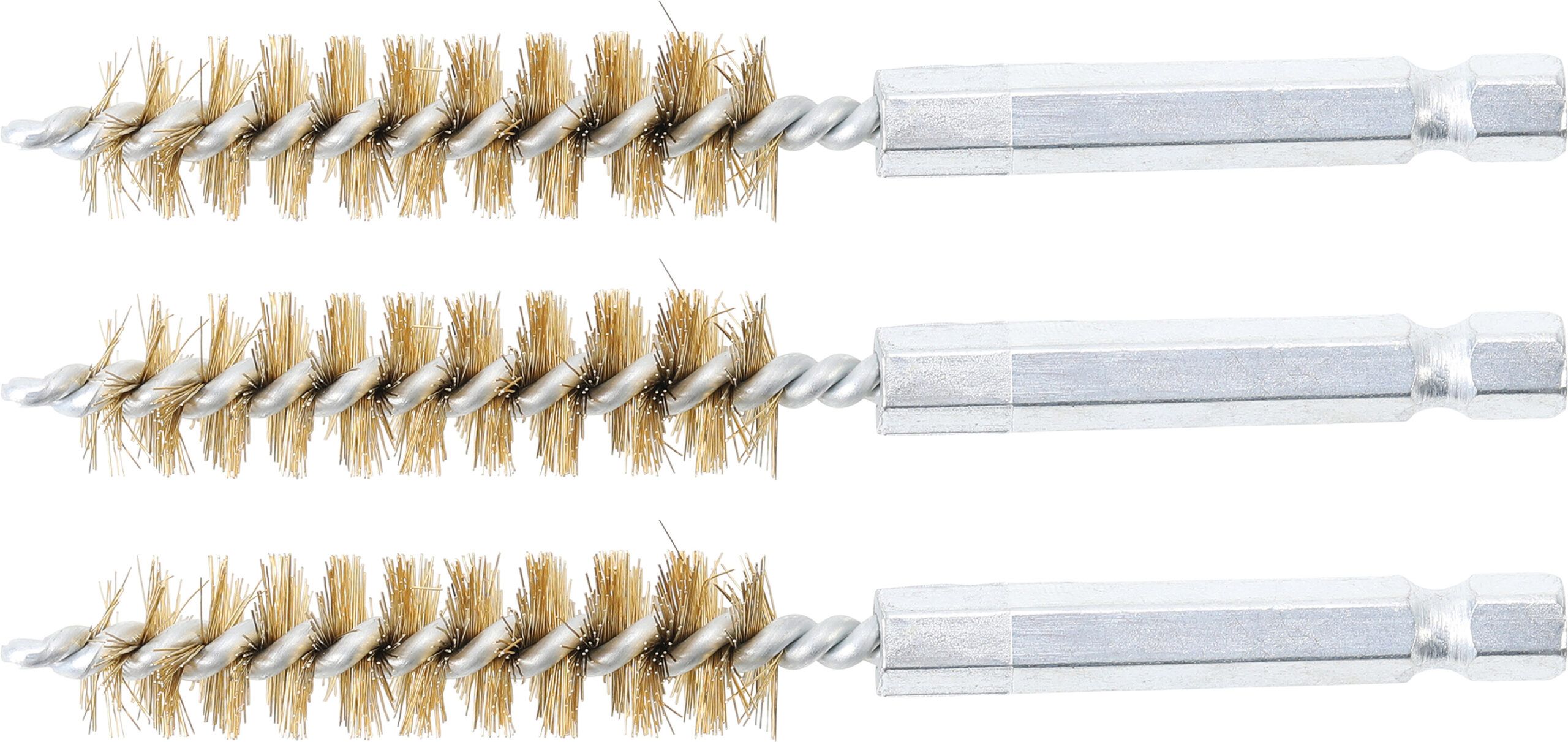 Brass Brush | 12 mm | 6.3 mm (1/4") Drive | 3 pcs.