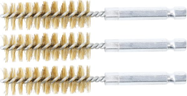 Brass Brush | 15 mm | 6.3 mm (1/4") Drive | 3 pcs.