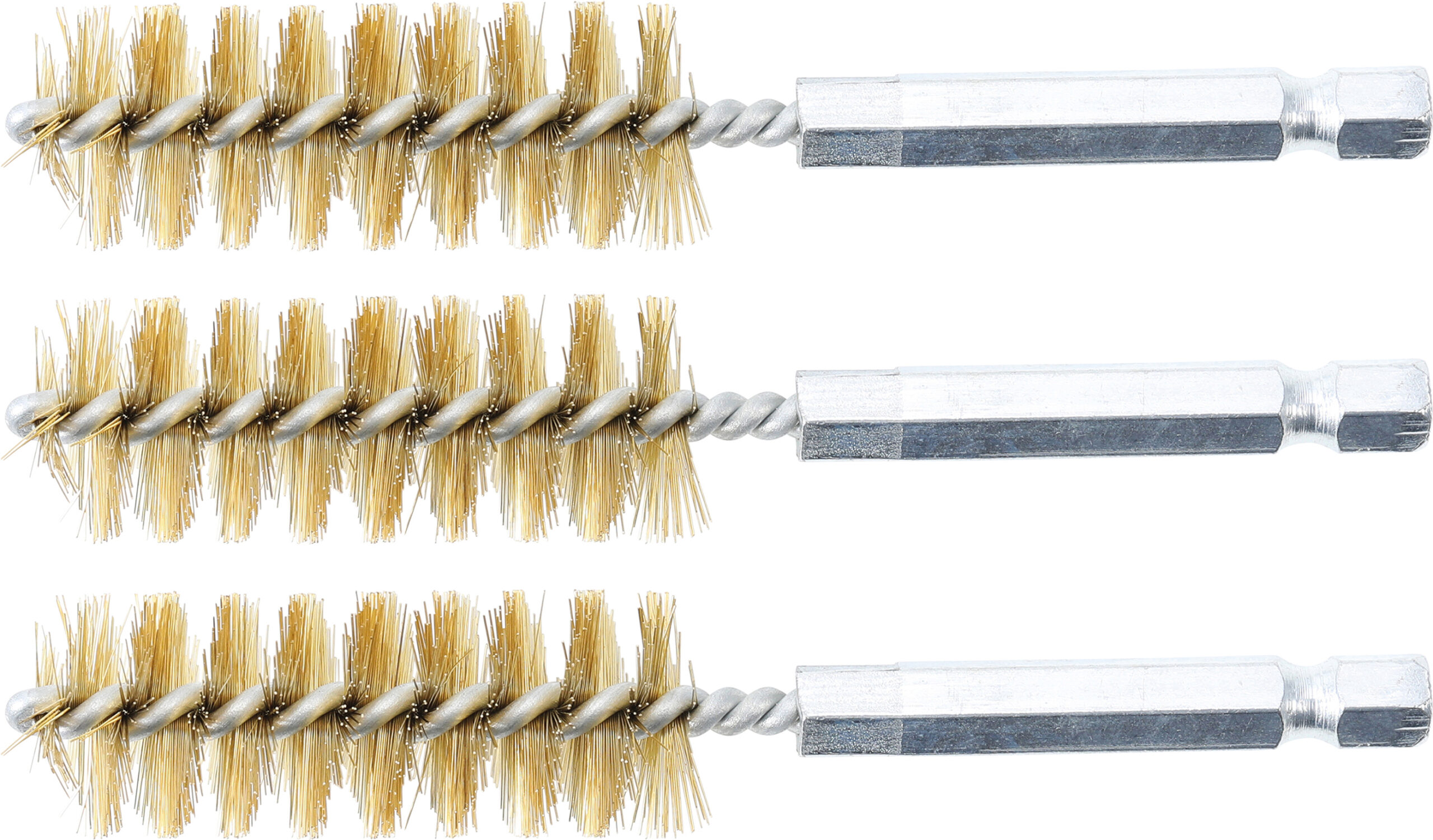 Brass Brush | 17 mm | 6.3 mm (1/4") Drive | 3 pcs.