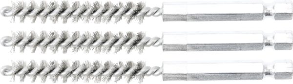 Steel Brush | 8 mm | 6.3 mm (1/4") Drive | 3 pcs.