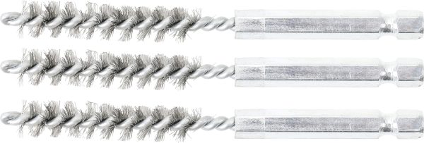 Steel Brush | 9 mm | 6.3 mm (1/4") Drive | 3 pcs.