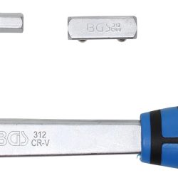 Push-through Ratchet with Adaptor and Step Wrench | internal square 12.5 mm (1/2")